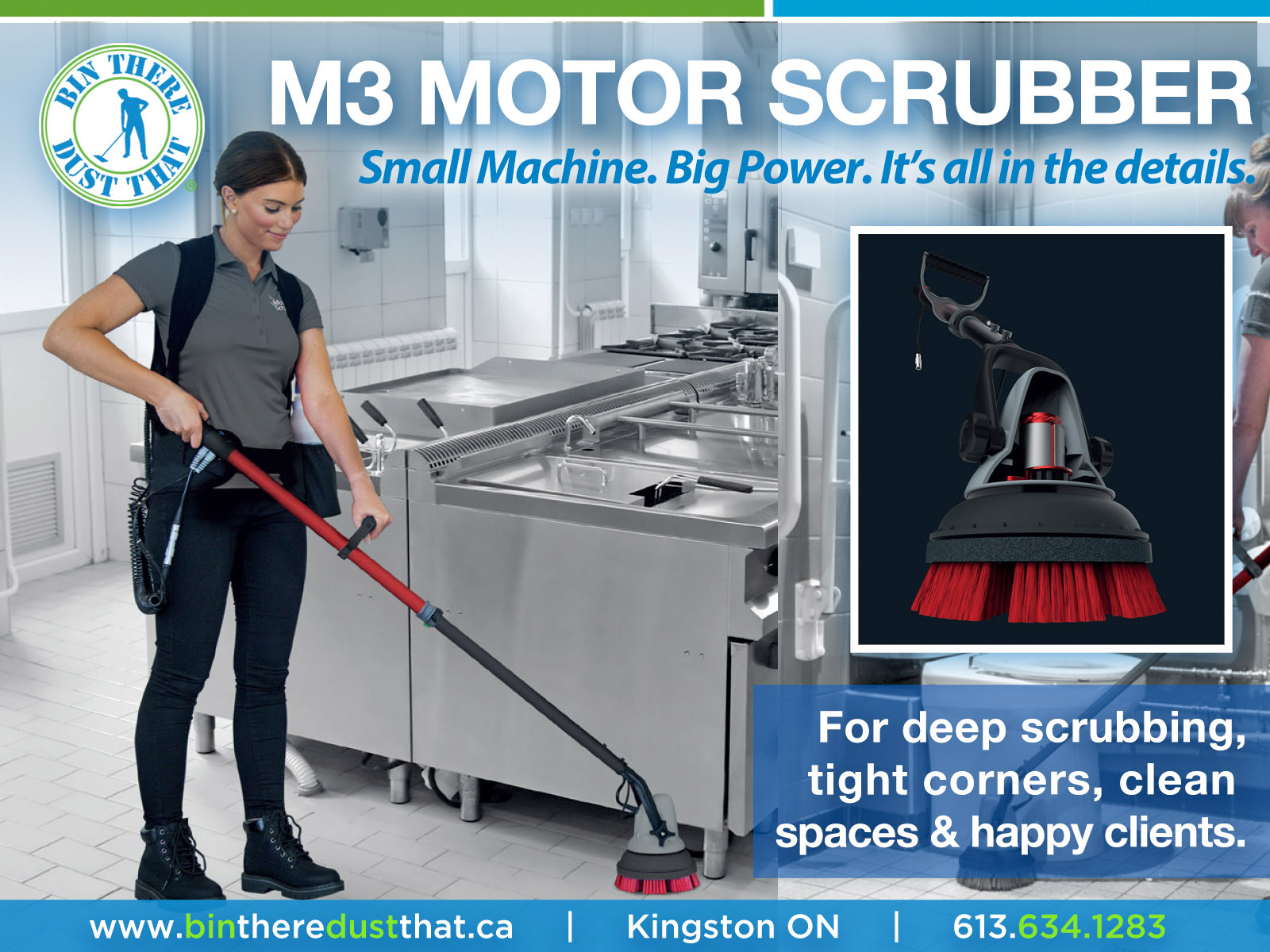 MotorScrubber M3  Small Floor Scrubbing Machine