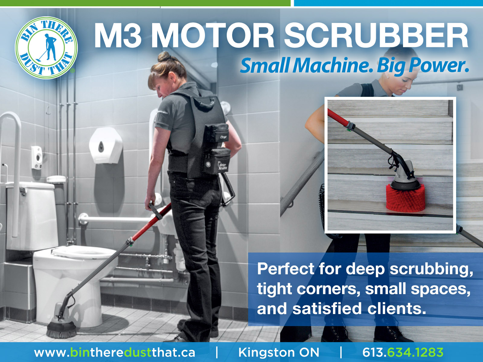 MotorScrubber M3  Small Floor Scrubbing Machine